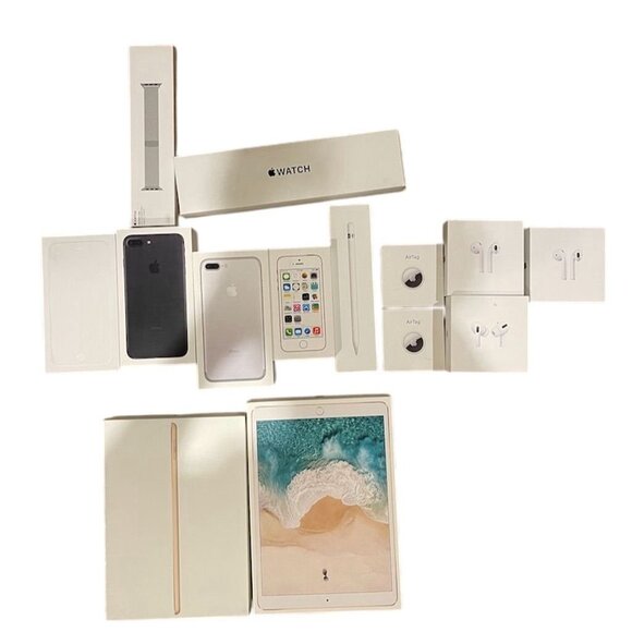 Apple Product Boxes w/ Genuine Accessories for iPhone, Watch, AirPods, iPad - Picture 1 of 12